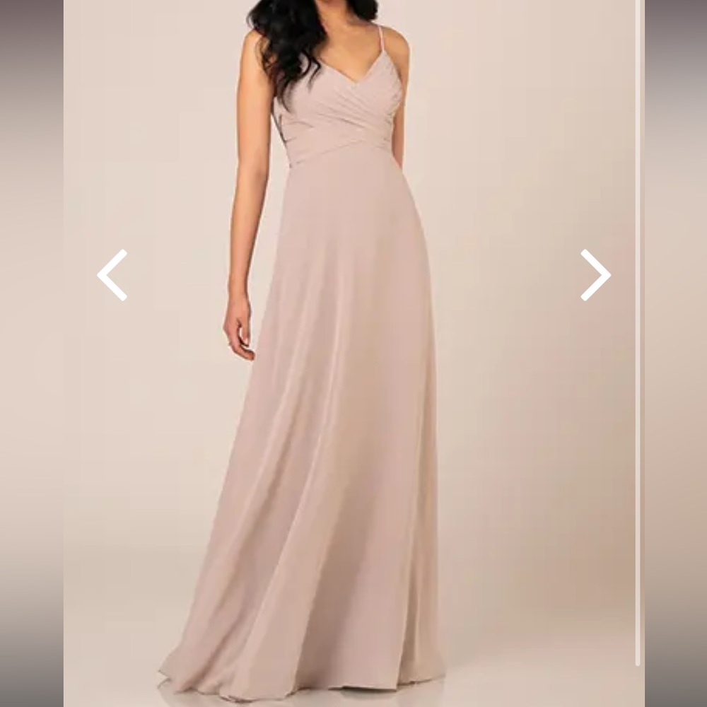 Sorella Vita classic V-neckline chiffon floor length dress vintage rose